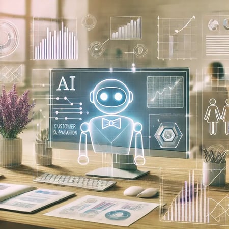 DALL·E 2024-11-17 11.39.57 - A visually engaging illustration depicting the application of AI in business scenarios. The image shows a professional workspace with a desk, computer