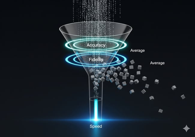 「的確」「精緻」が「速度」へ繋がり、「中庸」を排除する意思決定ファネル